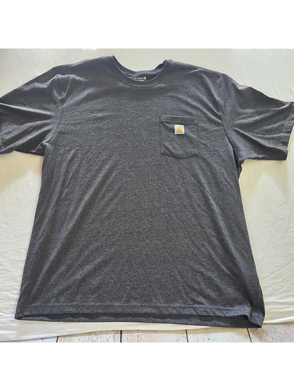 Carhartt Force Loose Fit Mens Pocket T-Shirt Gray Heather Raglan Sleeve 2XL